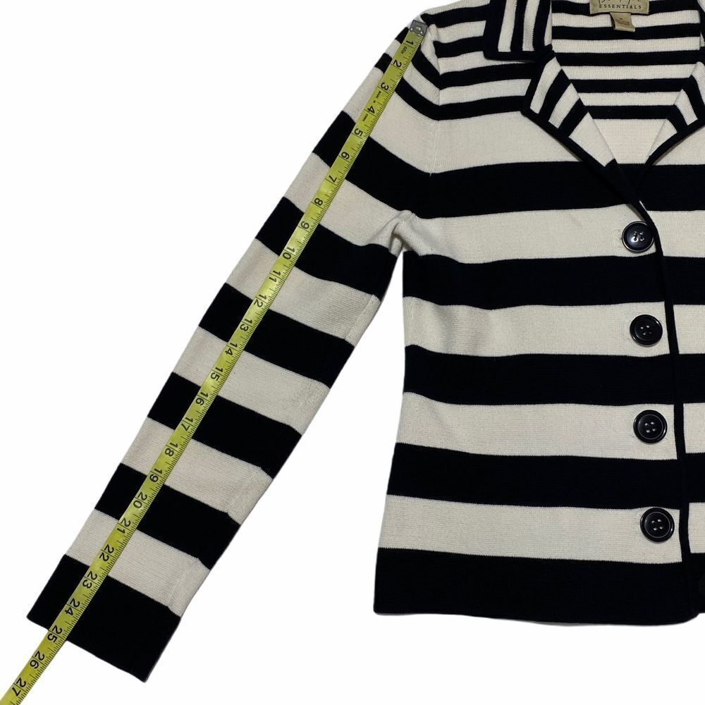 Boutique Essentials Striped Button Down Jacket M - image 7